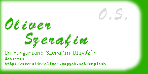 oliver szerafin business card